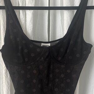 PINK Victoria's Secret Black Sheer Bodysuit